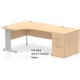 Rayleigh Left Hand Cable Managed Desk and Pedestal Set